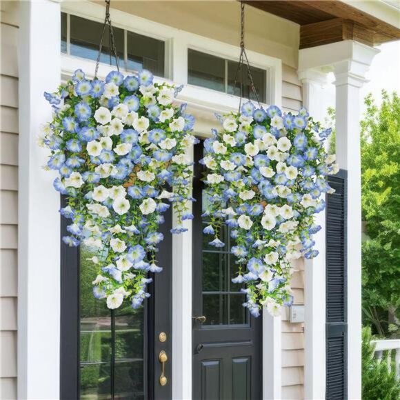 3 Pcs Artificial Hanging Flowers for Outdoors Morning Glory Artificial Flowers - Picture 14 of 16